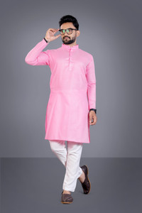 SPOQUE Men Solid Straight Kurta