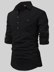FireFish Men Solid A-line Kurta