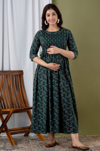 AARK Women Floral Print Gown Kurta