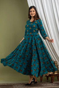 Lee Moda Women Woven Design Anarkali Kurta