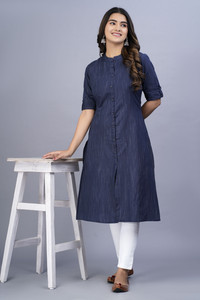 HEARTLOOM Women Solid A-line Kurta