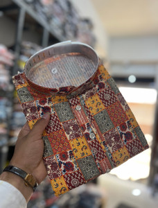 DS Creations Men Printed Straight Kurta