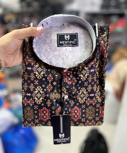 MENTIFIC Men Printed Straight Kurta