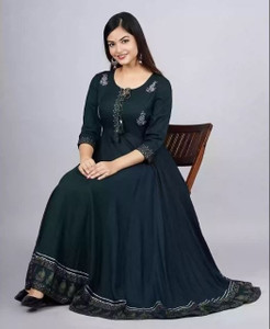 aariddhi Women Printed, Embroidered Anarkali Kurta