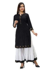 Trishikha Women Solid Straight Kurta
