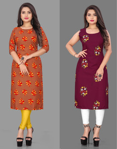 Modli 20 Fashion Women Printed Straight Kurta