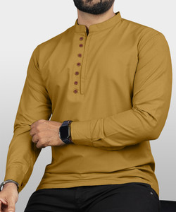 VTEXX Men Solid Straight Kurta