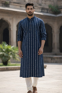 LADSLOOM Men Solid Straight Kurta