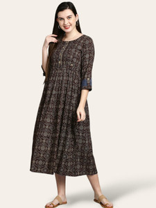 Dummy Shape Women Printed Flared Kurta