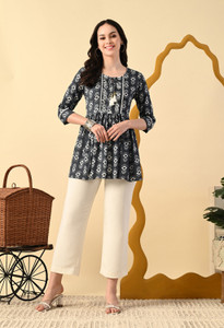 METAFAB Casual Printed Women Pink Top