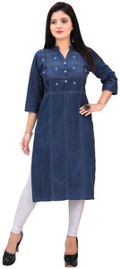 anmol fashion Women Self Design Straight Kurta