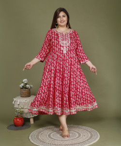 Swasti Women Embroidered Gown Kurta