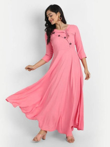 B5 INDUSTRIES Women Self Design Anarkali Kurta