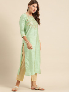 Varanga Women Embroidered Straight Kurta
