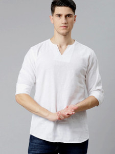ELEPANTS Men Solid A-line Kurta