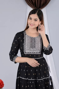 KHOWAL Women Printed Anarkali Kurta