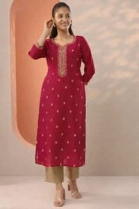 Samridh Sarees Women Embroidered Straight Kurta