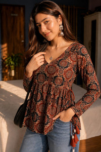 Youthnic Women Red A-line Kurta - Image 5