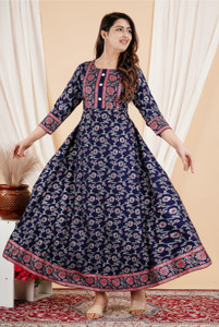 fastal look Women Printed Anarkali Kurta