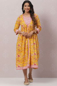 BIBA Women Printed Flared Kurta