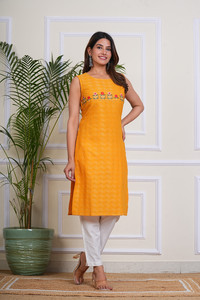 BARWAD Women Embroidered A-line Kurta
