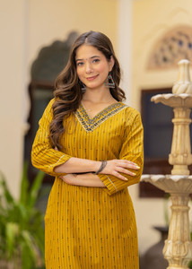 BKApparels Women Embroidered Straight Kurta