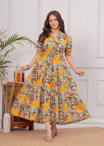 CLOTHI FAB Women Floral Print Anarkali Kurta