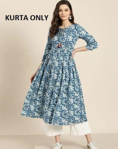 Bhawanaprint Women Floral Print Anarkali Kurta
