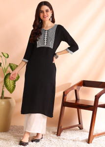 DSK STUDIO Women Embroidered Straight Kurta