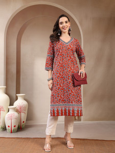 NEW STYLISH Women Embroidered Straight Kurta