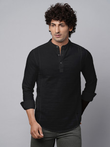 Blue Buddha Men Solid Straight Kurta