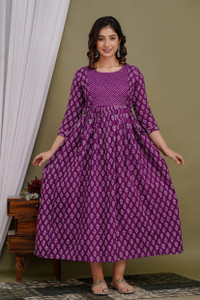 Tulsiram Women Printed Anarkali Kurta