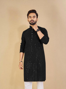 balajiis Men Embellished Straight Kurta