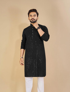balajiis Men Embellished Straight Kurta
