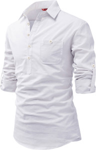 Yugnik Men Solid A-line Kurta