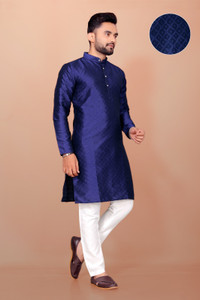 VASUDI Men Solid Straight Kurta