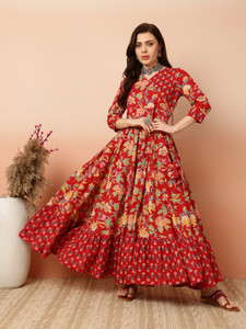 Sa Rasa Women Printed Anarkali Kurta