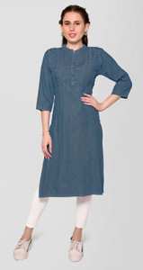 सेफालु महिलाओं के लिए सेल्फ डिज़ाइन स्ट्रेट कुर्ता