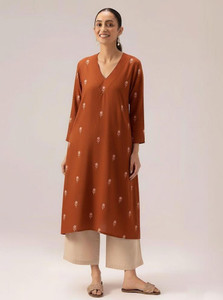 Gosriki Women Block Print Tunic Kurta