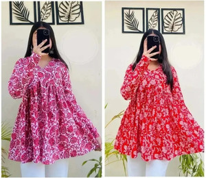 VANKAR Women Printed, Paisley, Floral Print Tunic Kurta