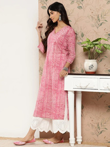 Ambrosia retail Women Striped Straight Kurta