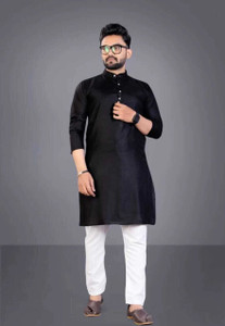 TIGERSNAKE Men Solid Straight Kurta
