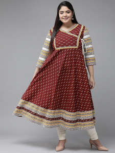 AKIKO Women Printed Anarkali Kurta