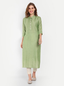 4U Fashion Women Embroidered Straight Kurta