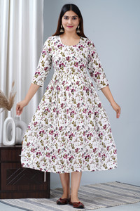Yaltas Women Printed Anarkali Kurta