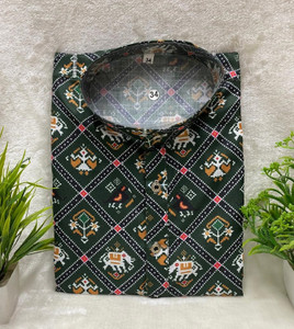 FOXDX Men Printed Straight Kurta