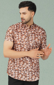 BASE 41 Men Printed Straight Kurta