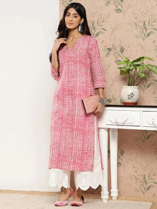 Ambrosia retail Women Striped Straight Kurta