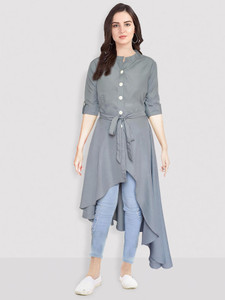 Glitter Fashion Women Solid Frontslit Kurta