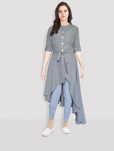 Glitter Fashion Women Solid Frontslit Kurta
